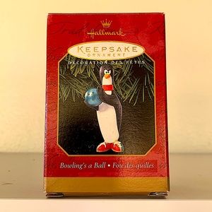 Hallmark Penguin Bowling's A Ball Keepsake Christmas Ornament in box